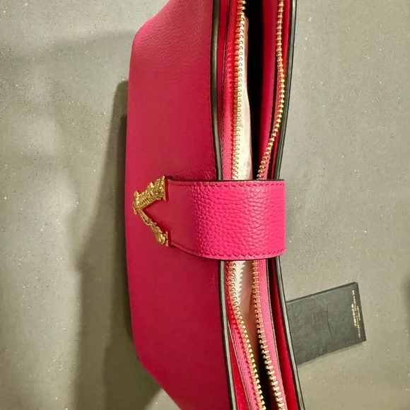 New!! Versace Virtus Hot Pink Mini Hobo Purse + COA - Picture 5 of 10